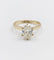 Bague 52 Bague solitaire or 14k ornée d'un diamant de 1,51 carats taille ovale Couleur J-K pureté SI2 avec certificat GWLAB 58 Facettes A03789