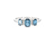 Bague 54 Bague en or blanc avec diamants et topaze 58 Facettes 2327