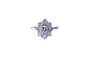 Bague 54.5 Bague marguerite en or blanc 18k et diamants 58 Facettes Bag.marg-dt.DV