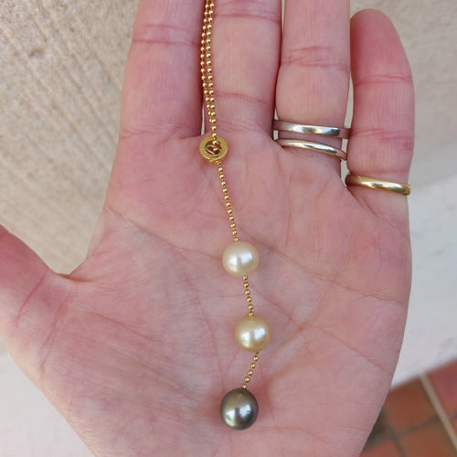 Collier Collier GRETA or, perles des mers du Sud 58 Facettes 10