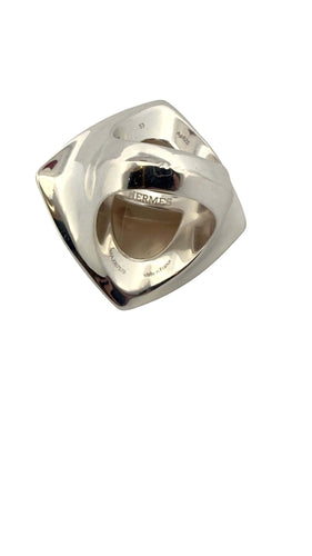 Bague 53 Bague Hermes en argent 58 Facettes