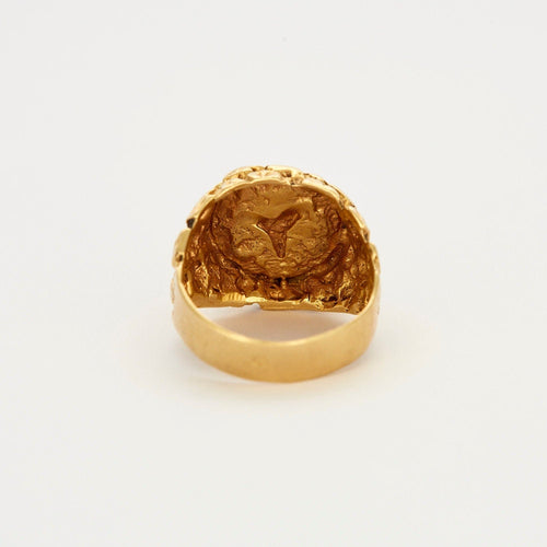 Bague Bague or jaune avec motif 58 Facettes LP576