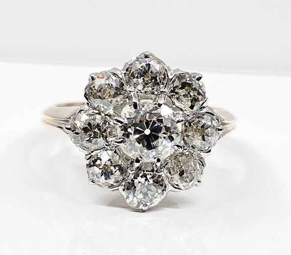 Bague 52 Bague marguerite en or 18 carats et diamants 58 Facettes AB658