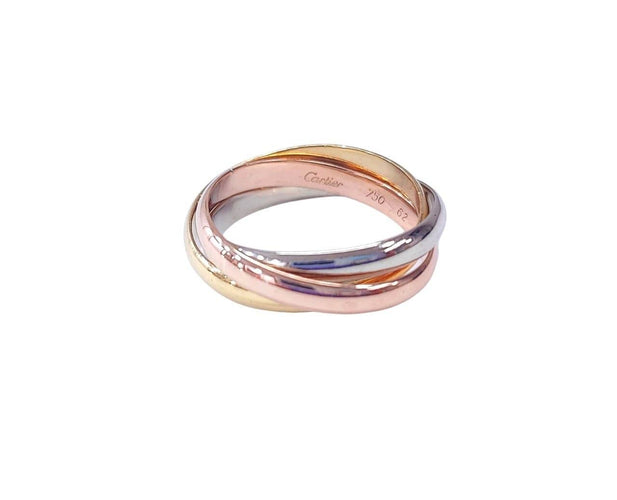 Bague 62 Cartier - Bague alliance 3 ors en or jaune, blanc et rose 18k 58 Facettes 3ors.cartier1893