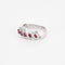 Bague 56 Bague or blanc, diamants et rubis 58 Facettes CRE0041X3