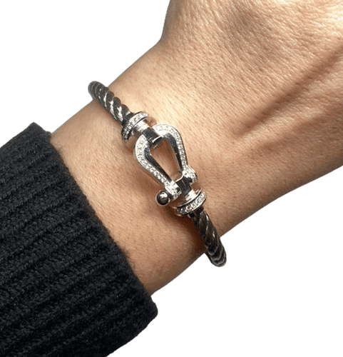Bracelet Bracelet Fred Force 10 Grand Modèle pavé 58 Facettes 250072