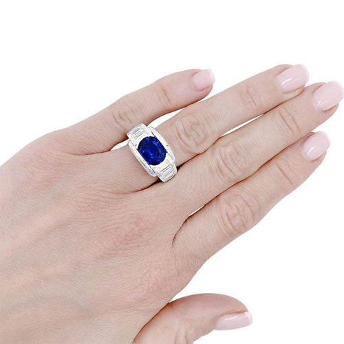 Bague 52 Bague Mauboussin, "Alessandra", or blanc, saphir, diamants. 58 Facettes 32448