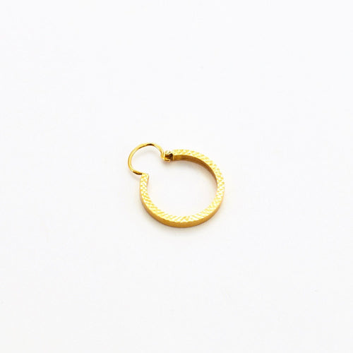 Boucles d'oreilles Boucles d'oreilles créoles or jaune guilloché 58 Facettes