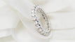Bague 48 Alliance tour complet en or blanc et diamants 58 Facettes 30686