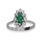 Bague 53 Bague Marguerite Émeraude Marquise Diamants 58 Facettes