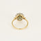 Bague 54 Marguerite en or jaune et blanc, émeraude et diamants 58 Facettes SBR1999X2