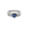 Bague 53 Bague jonc or gris, saphir et diamants 58 Facettes EB2