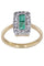 Bague 54 BAGUE ANCIENNE ÉMERAUDES ET DIAMANTS 58 Facettes 086361