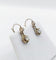 Boucles d'oreilles Dormeuses Art Déco or blanc, diamants taille brillants 58 Facettes A05861