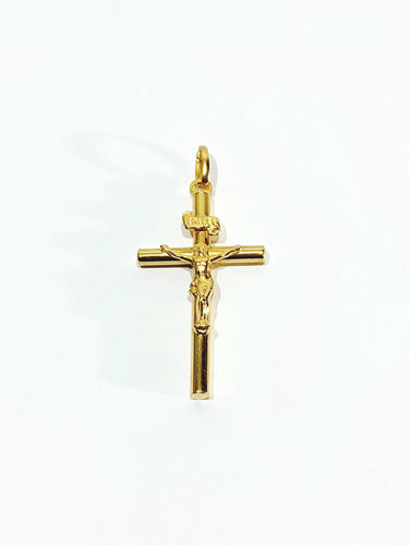 Pendentif Pendentif crucifix INRI en or jaune 58 Facettes