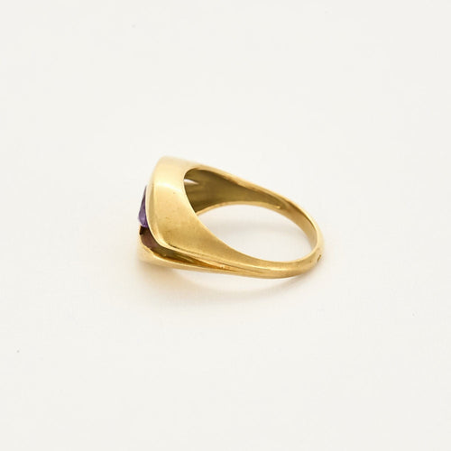 Bague 54,5 Bague en or jaune et améthyste 58 Facettes SOI3467X3
