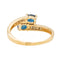 Bague 50 Bague Toi & Moi Or jaune Saphir 58 Facettes 2947545CN