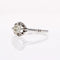 Bague 54 Solitaire ancien or blanc diamant champagne 58 Facettes 19-465B