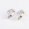 Boucles d'oreilles Créoles en diamants sur or gris 58 Facettes 0