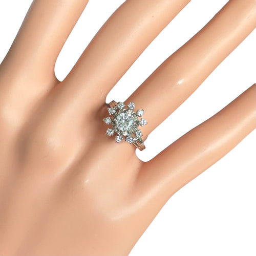 Bague 51 Bague marguerite en or blanc diamant 0.50ct 58 Facettes 372