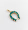 Pendentif Pendentif fer à cheval vintage or 18k billes de malachites 58 Facettes A06192