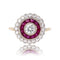 Bague 54 Bague diamants rubis calibrés style Art Déco 58 Facettes 24-180