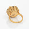 Bague 50 Bague tulipe en diamant et pierres précieuses des années 60, or jaune vintage 58 Facettes G12692
