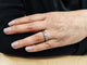 Bague 54 Demi alliance or blanc, diamants brillants et baguettes 58 Facettes All.Dem.Bag.1305