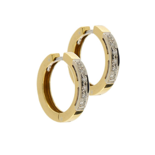 Boucles d'oreilles Boucles d'oreilles créoles avec diamants 58 Facettes 32166