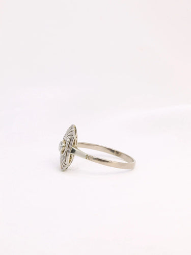 Bague Bague Art Deco diamants or blanc 58 Facettes J325