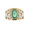 Bague Bague avec émeraude et diamants 58 Facettes 36072