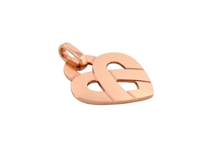 Collier pendentif POIRAY coeur entrelace mm collier en or rose 18k 58 Facettes 266781