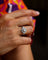 Bague Art Déco Octogonale Platine et Diamants 58 Facettes A11558