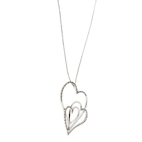 Collier Collier avec coeurs et diamants 58 Facettes 27827