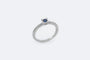 Bague 13 / Oro Bianco Anello in oro bianco con zaffiro e diamanti 58 Facettes ANL651