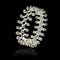 Bracelet 61 Bague-Bracelet en or blanc, Diamants Naturels 58 Facettes AG-2X20812