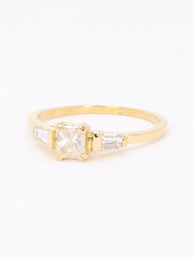 Bague 54 Bague trilogie diamant en or jaune 58 Facettes 1163.10