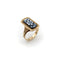 Bague Bague victorienne en or 14 carats sculptée à motifs floraux et en agate rubanée 58 Facettes