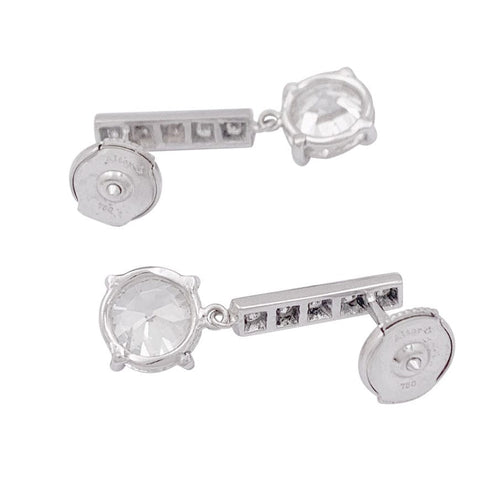 Boucles d'oreilles Boucles d'oreilles or blanc, diamants. 58 Facettes 33788