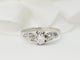 Bague 53.5 Bague solitaire en or blanc et platine, diamant 0,23ct 58 Facettes 33120