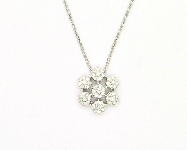 Collier Collier King Charles en or blanc et diamants 58 Facettes