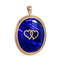 Pendentif Pendentif antique victorien en forme de double cœur en or rose 10 carats, perles de rocaille 58 Facettes G13702