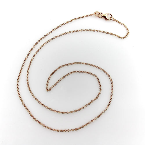 Collier Chaîne à maillons Belcher italiens en or rose 14 carats 58 Facettes A2003X