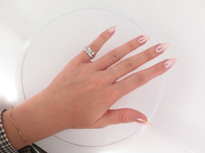 Bague 51 bague DINH VAN seventies mm en or blanc diamants 58 Facettes 260260