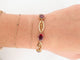 Bracelet bracelet maille filigrane sertie 5 grenats de perpignan or jaune 58 Facettes 264472