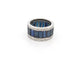 Bague 51 bague bandeau 20 saphirs 13ct baguette en or blanc 100 diamants 58 Facettes 262243