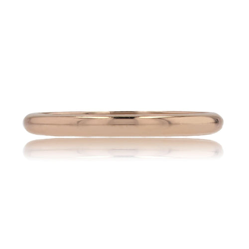 Bague 62 Alliance homme or rose bombée 58 Facettes 15-149A