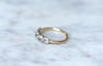 Bague 59 Bague jarretière diamants taillés en table 58 Facettes