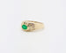 Bague ANELLO ORO GIALLO CON SMERALDO E DIAMANTI 58 Facettes