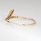 Bracelet Bracelet jonc serpent vintage diamant or jaune yeux émeraude 58 Facettes G13966